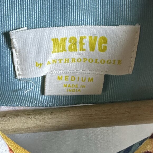 Maeve x Anthropologie The Lillian cap-sleeve button-front midi dress Medium - Picture 11 of 15